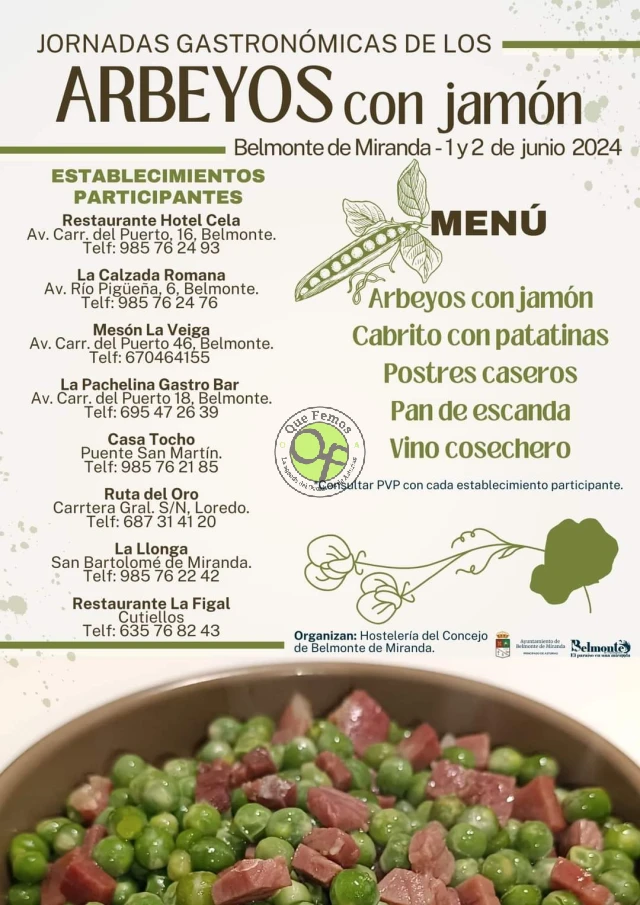 Jornadas Gastronómicas de los Arbeyos con Jamón 2024 en Belmonte de Miranda