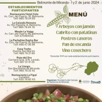 Jornadas Gastronómicas de los Arbeyos con Jamón 2024 en Belmonte de Miranda