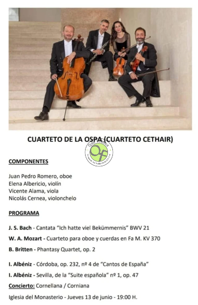 El Cuarteto de la OSPA actuará en Cornellana