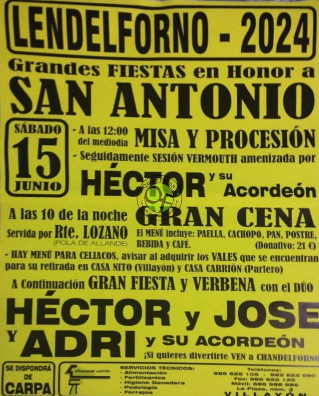 Fiesta de San Antonio 2024 en Lendelforno