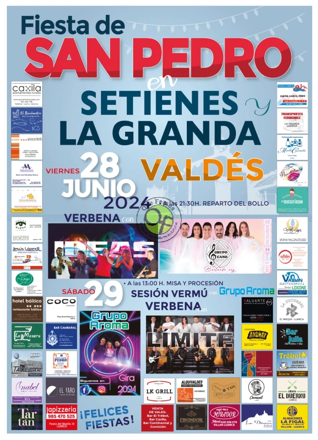 Fiestas de San Pedro 2024 en Setienes y La Granda