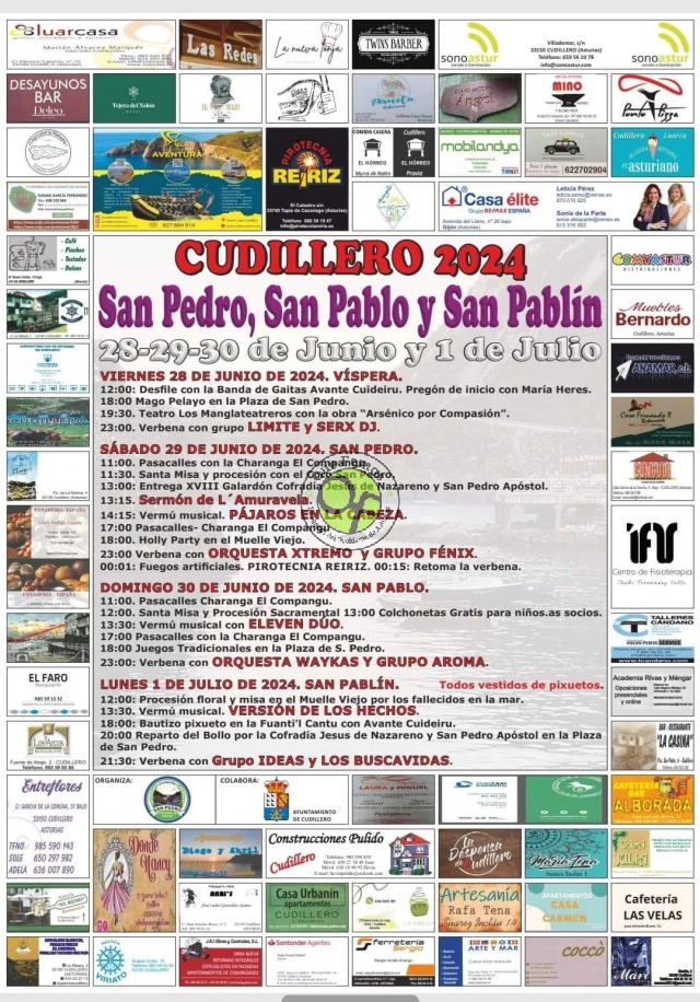 Fiestas de San Pedro, San Pablo y San Pablín 2024 en Cudillero