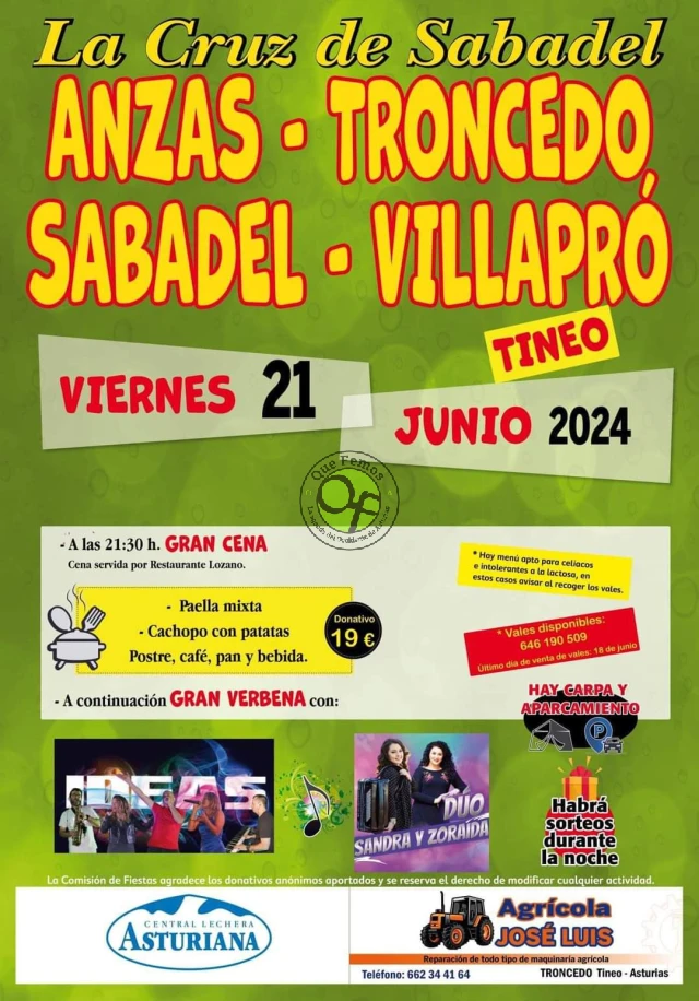  Fiesta de La Cruz de Sabadel 2024 en Anzas, Troncedo, Sabadel y Villapró