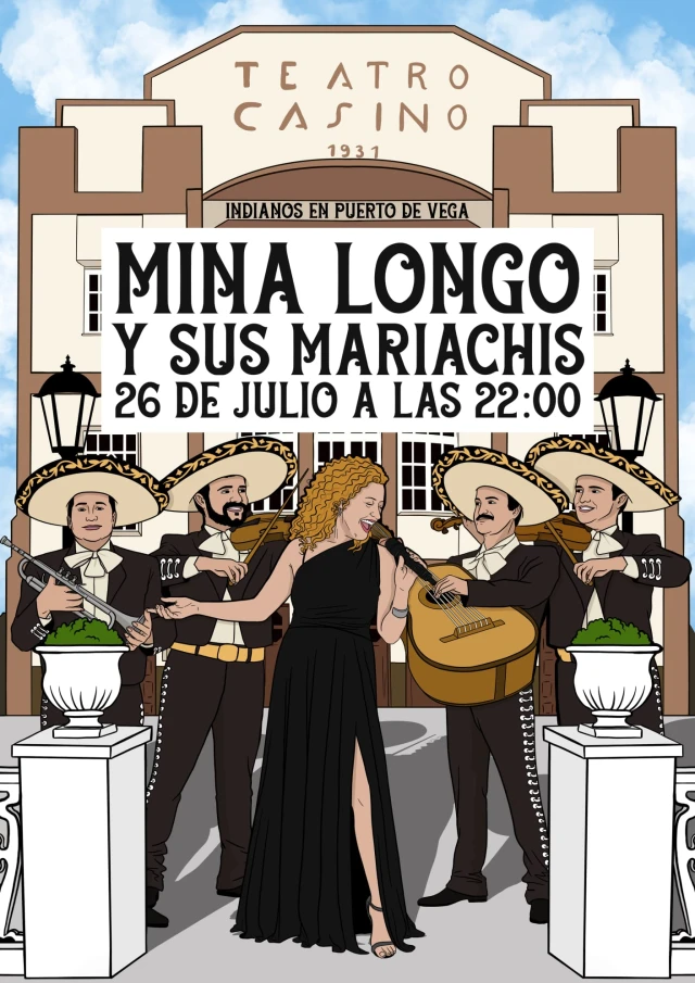 Mina Longo y sus mariachis en Puerto de Vega