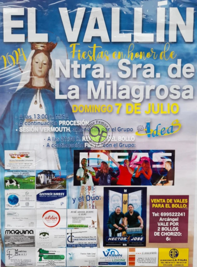 Fiestas de Nuestra Señora de la Milagrosa 2024 en El Vallín
