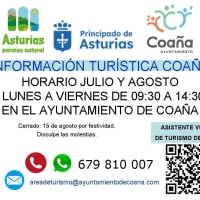 Información turística de Coaña durante julio y agosto