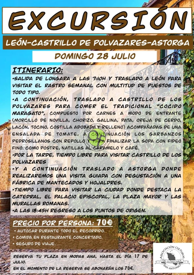En El Franco viajarán a León, Castrillo de Polvazares y Astorga