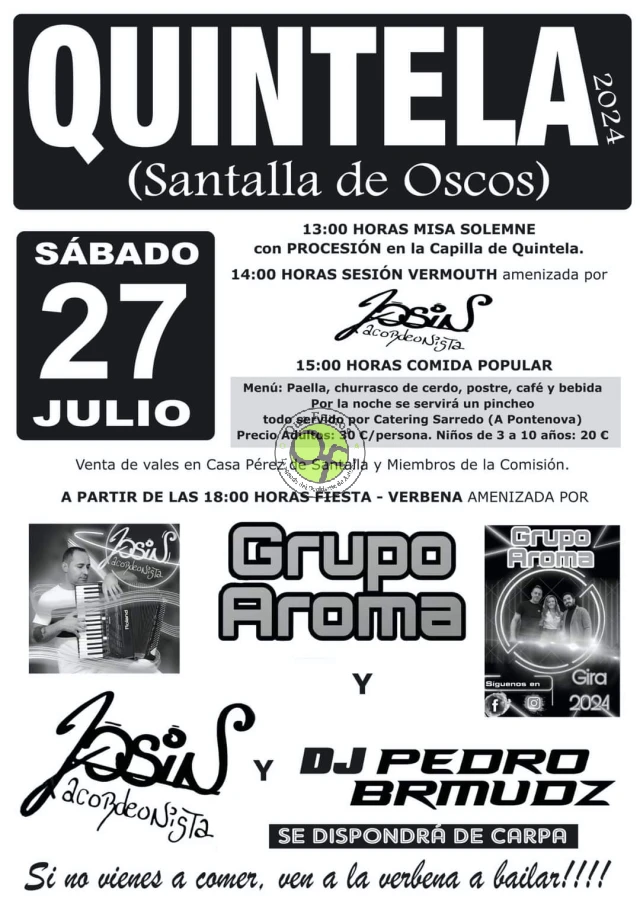 Fiestas de Quintela 2024 en Santalla de Oscos