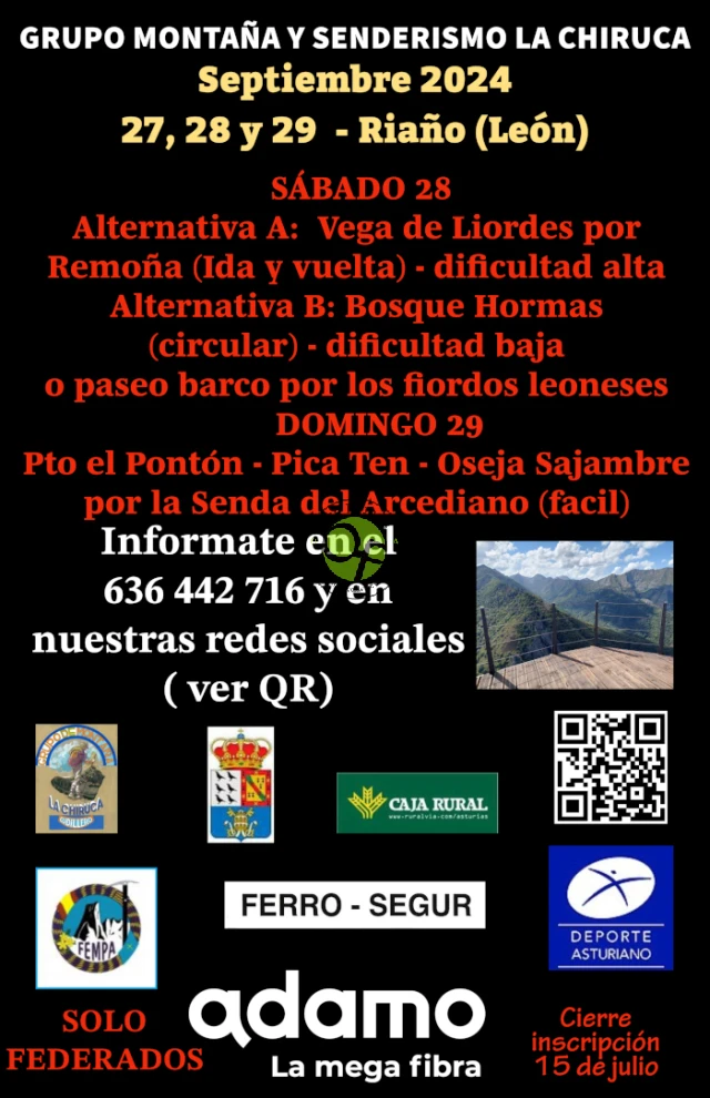 Grupo de Montaña La Chiruca organiza su fin de semana en Picos 2024