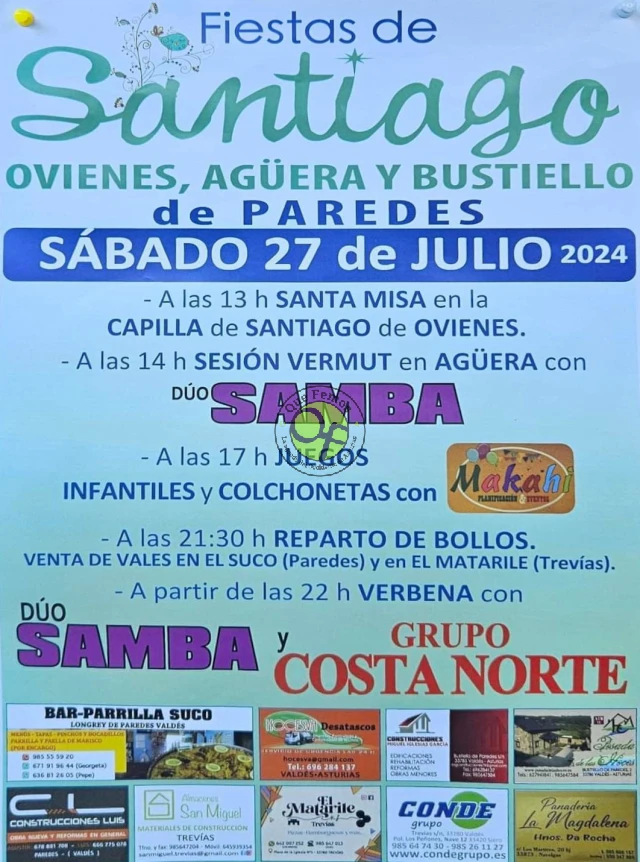  Fiesta de Santiago en Ovienes, Agüera y Bustiello de Paredes 2024 