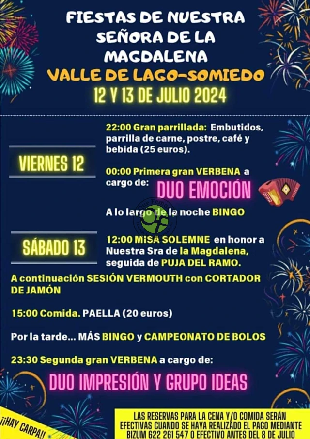 Fiestas de la Magdalena 2024 en Valle de Lago