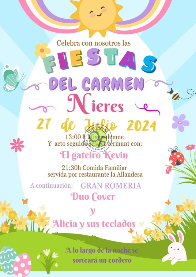 Fiestas del Carmen en Nieres 2024