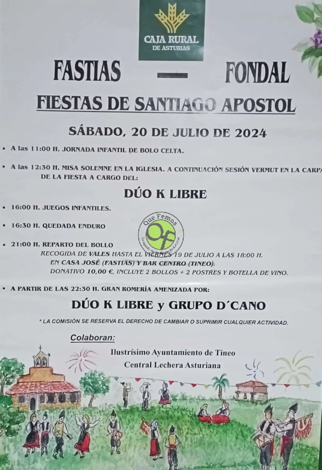 Fiesta de Santiago Apóstol en Fastias y Fondal 2024