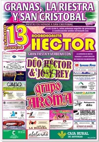 Fiestas de San Cristóbal en Granas, La Riestra y San Cristóbal 2024