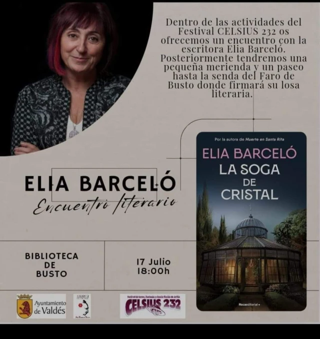 Elia Barceló visitará la Biblioteca de Busto con motivo del CELSIUS 232