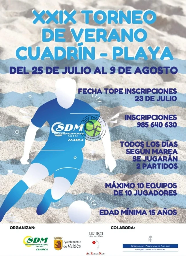 XXIX Torneo de Verano Cuadrín-Playa en Luarca