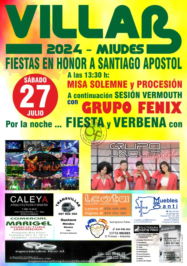 Fiestas de Santiago Apóstol 2024 en Villar de Miudes