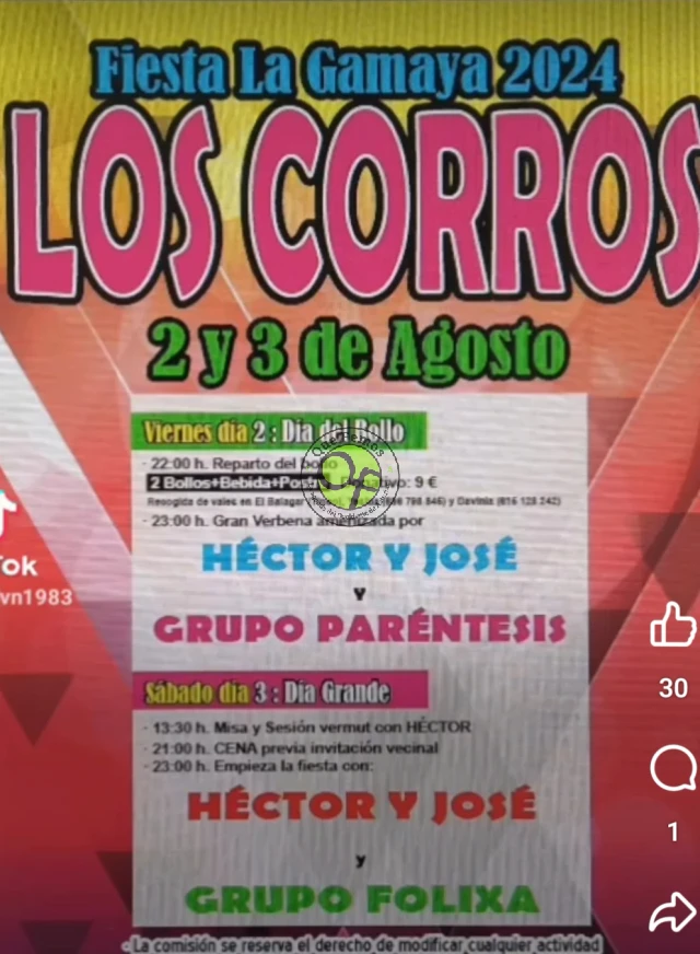 Fiesta de La Gamaya 2024 en Los Corros
