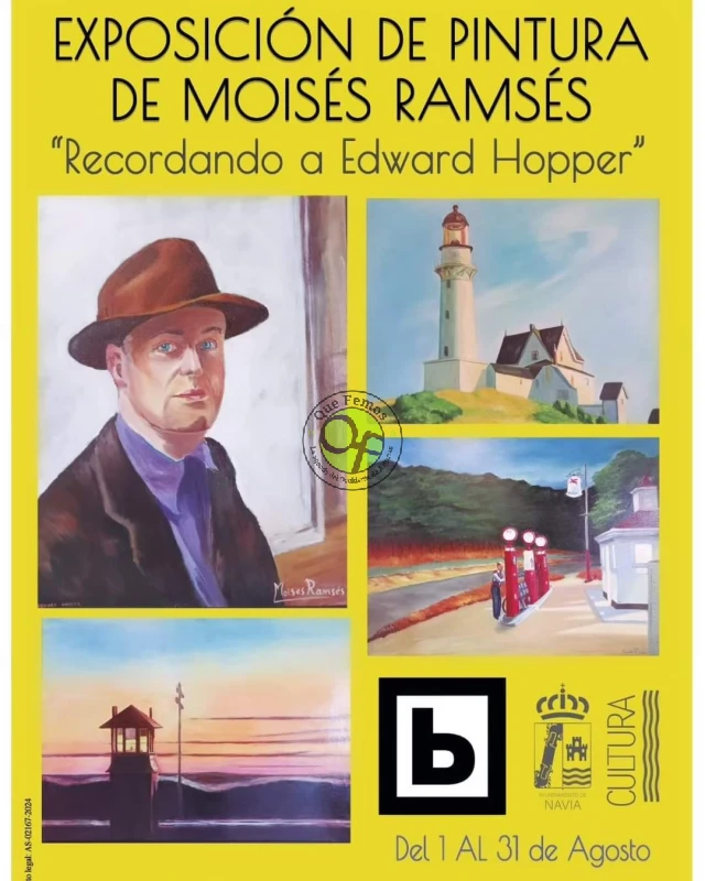 Exposición de pintura de Moisés Ramsés en Puerto de Vega