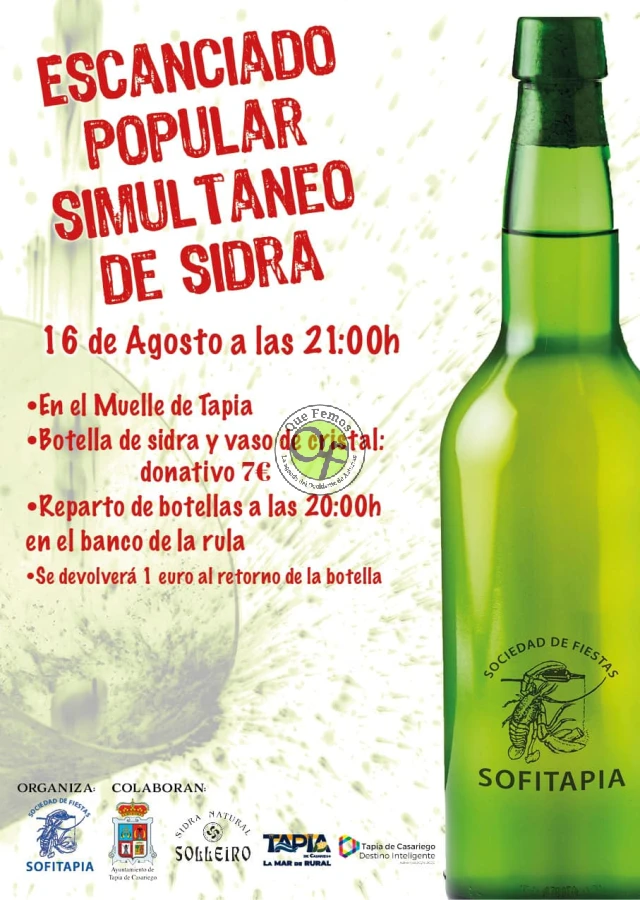 Escanciado simultáneo de sidra 2024 en Tapia de Casariego