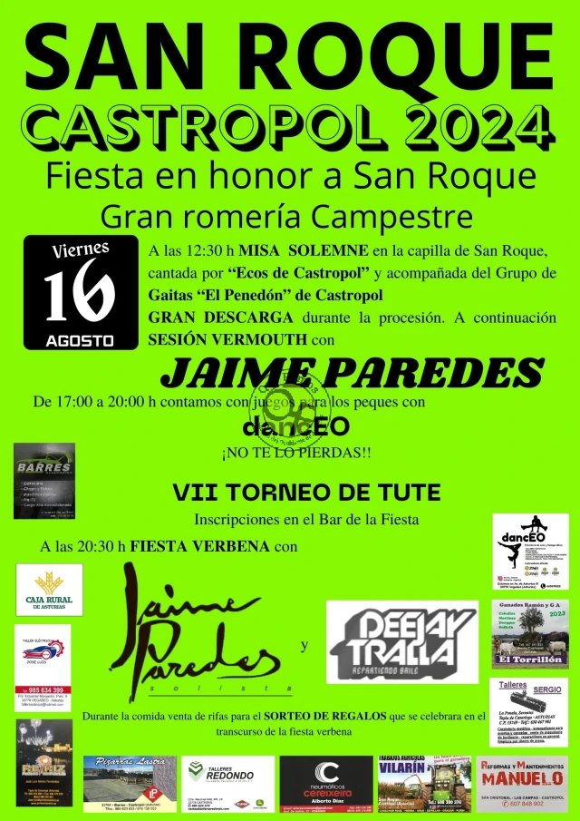 Fiesta de San Roque 2024 en Castropol