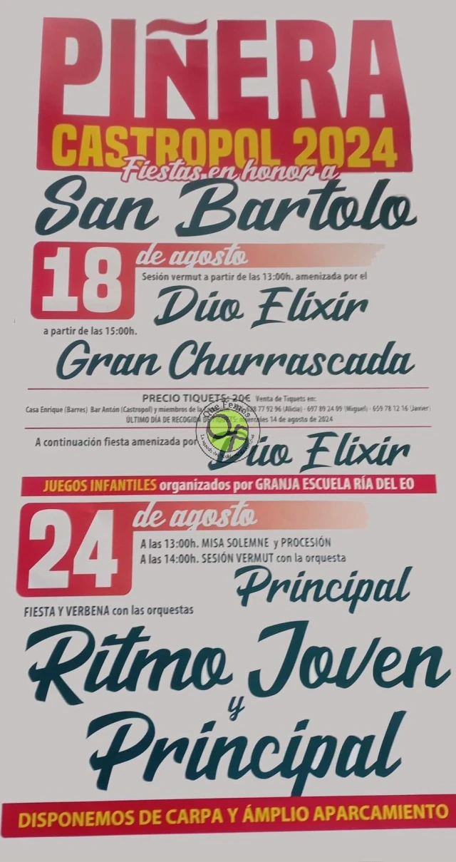 Fiestas de San Bartolo 2024 en Piñera