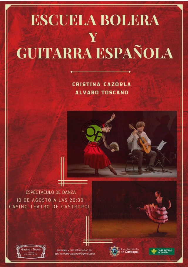 Espectáculo de danza en el Casino Teatro de Castropol