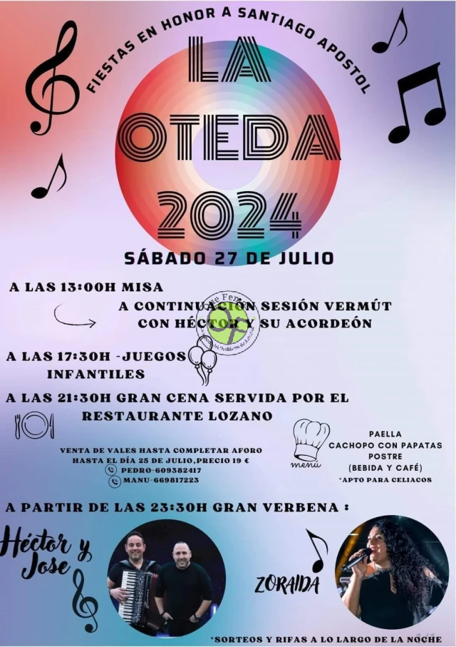 Fiestas de Santiago Apóstol 2024 en La Oteda