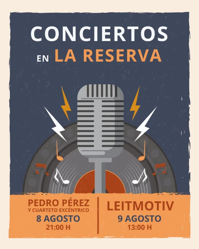 Concierto de Leitmotiv y Pedro Pérez y el Cuarteto Excéntrico en La Reserva de Barayo