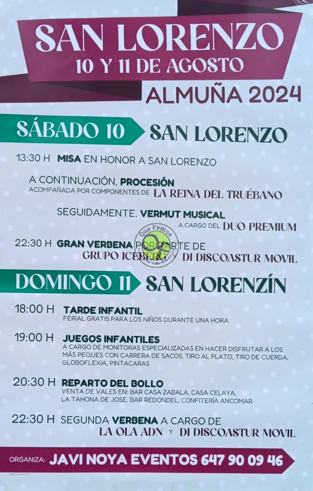 Fiestas de San Lorenzo 2024 en Almuña