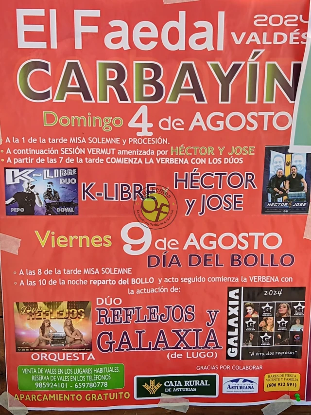 Fiestas de Carbayín 2024 en El Faedal