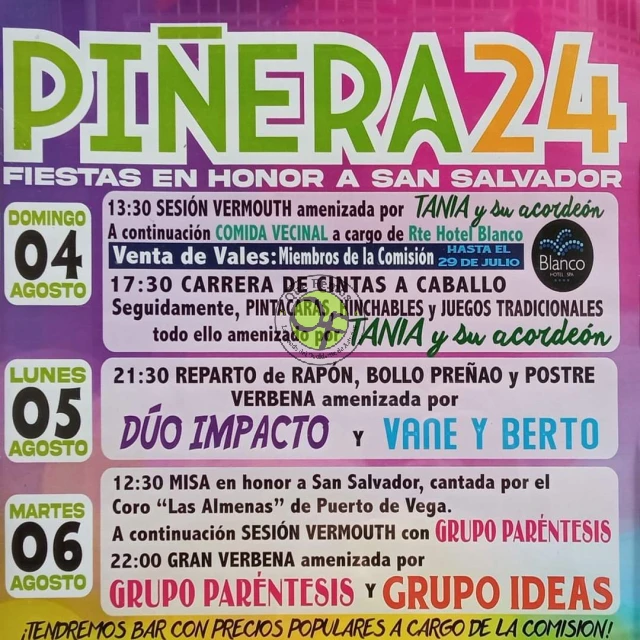 Fiestas de San Salvador 2024 en Piñera