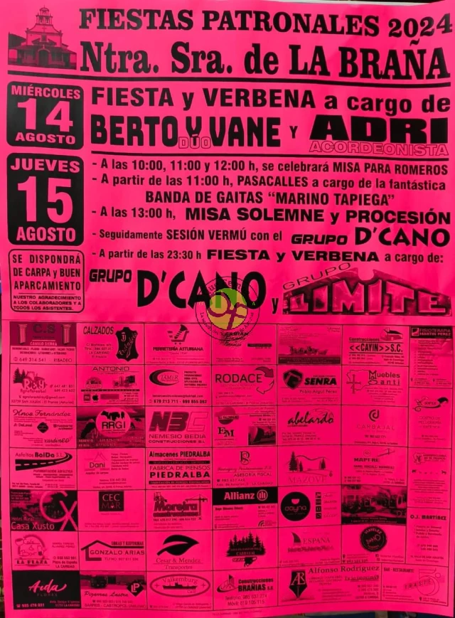 Fiestas de Nuestra Señora de La Braña 2024