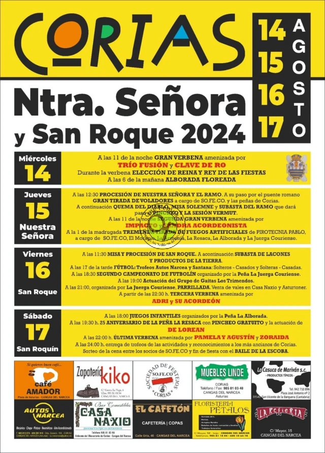 Fiestas de Nuestra Señora y San Roque 2024 en Corias