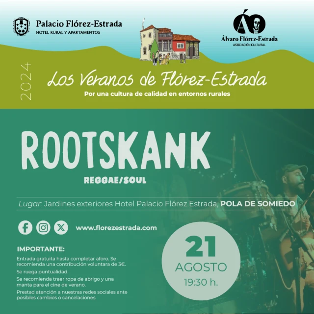 Concierto de Rootskank en Los Veranos de Flórez-Estrada 2024