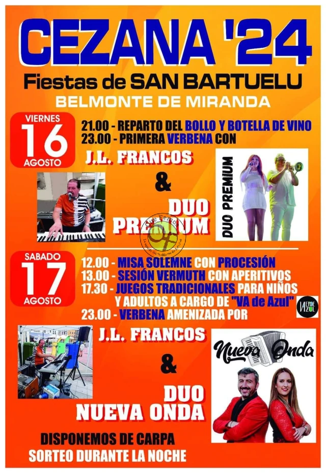 Fiestas de San Bartuelu 2024 en Cezana