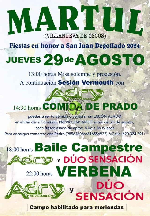 Fiestas de San Juan Degollado 2024 en Martul