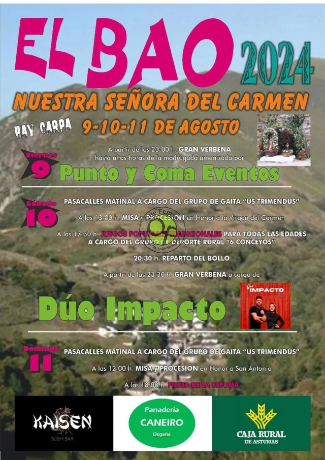 Fiestas del Carmen 2024 en El Bao