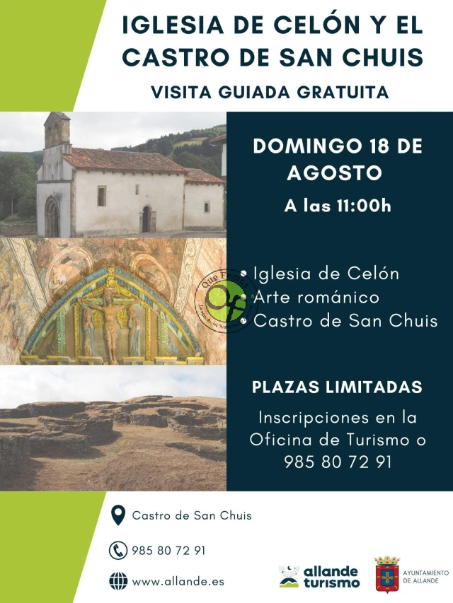 Visita guiada a la iglesia de Celón y al Castro de San Chuis