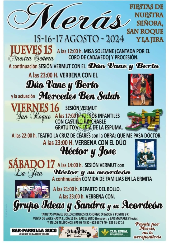 Fiestas de Nuestra Señora, San Roque y la Jira 2024 en Merás