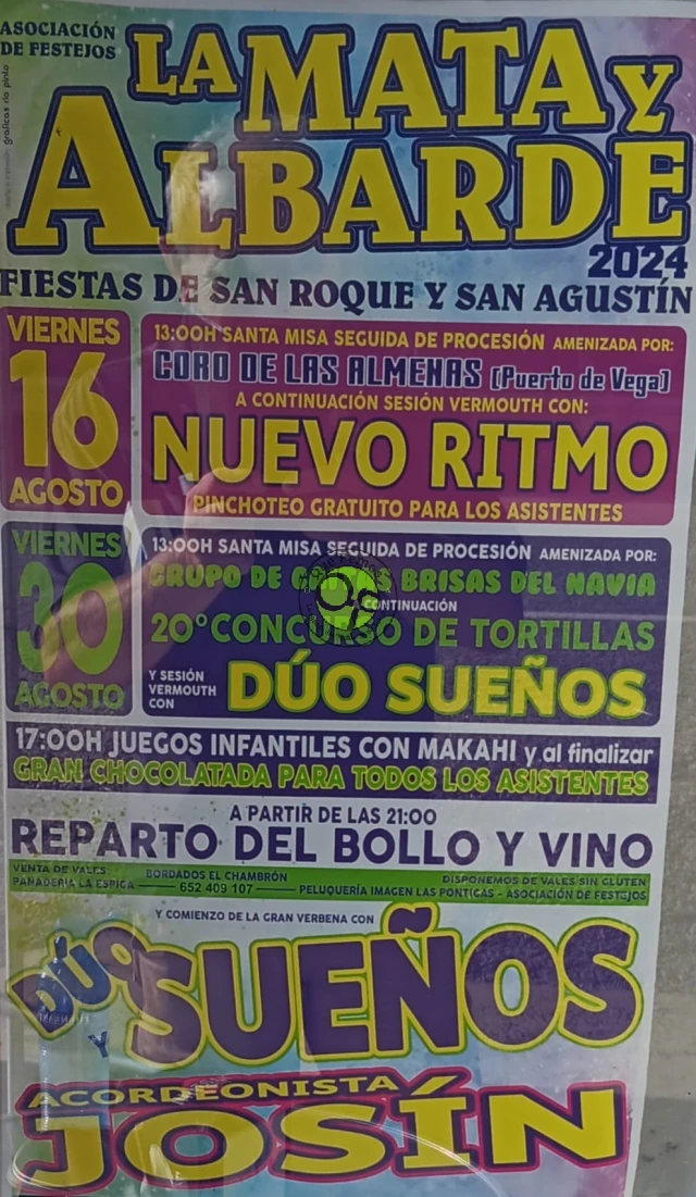 Fiestas de San Roque y San Agustín 2024 en La Mata y Albarde