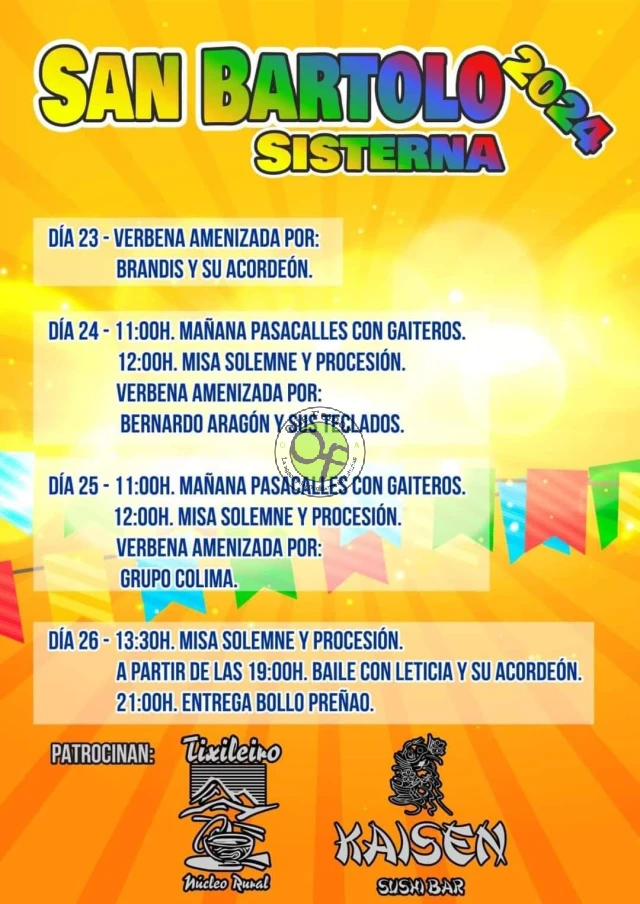 Fiestas de San Bartolo 2024 en Sisterna