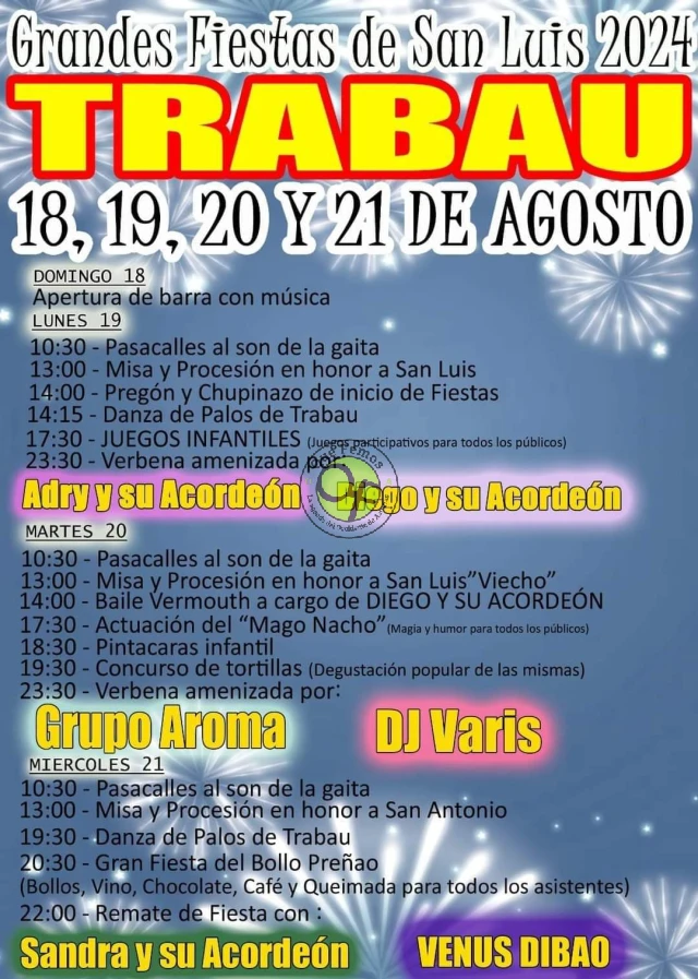 Fiestas de San Luis 2024 en Trabau