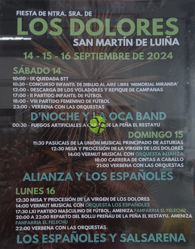 Fiestas de Nuestra Señora de los Dolores en San Martín de Luiña 2024