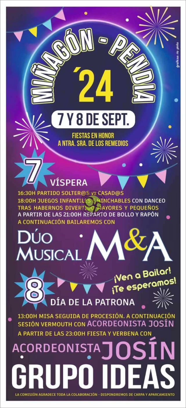 Fiestas de Nuestra Señora de los Remedios 2024 en Miñagón y Pendia 