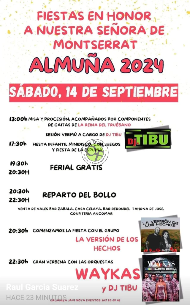 Fiesta de Nuestra Señora de Montserrat 2024 en Almuña