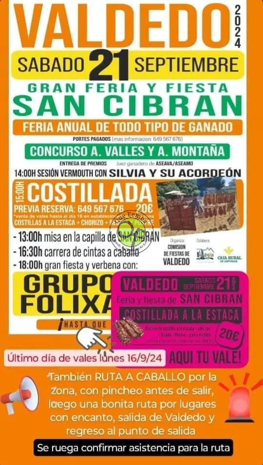 Feria y Fiesta de San Cibrán 2024 en Valdedo