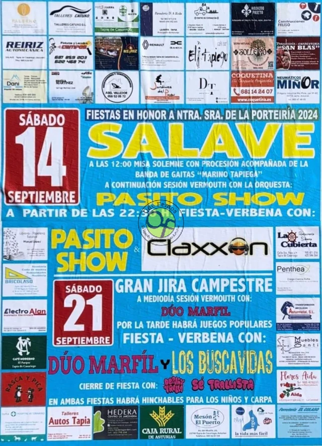 Fiestas de Nuestra Señora de La Porteiría 2024 en Salave