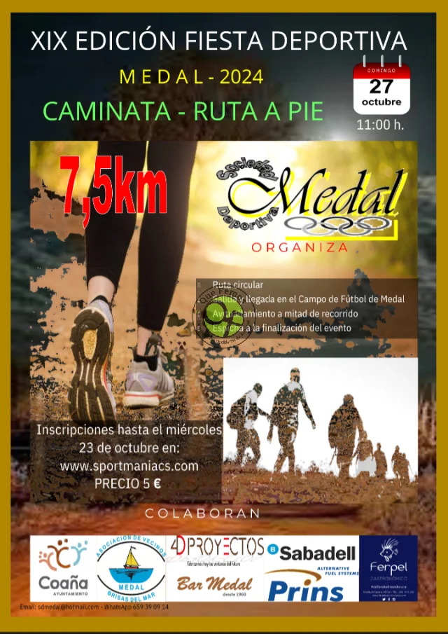 Caminata o Ruta a Pie de Medal 2024