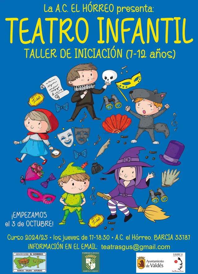 La Asociación Cultural El Hórreo lanza su Taller de Teatro Infantil para 2024-2025